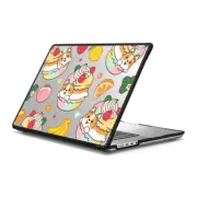 MacBook Pro 16-inch (M1 - M4) Impact Case Cute Corgi in Pastel Rainbow Macaron with Lemon Peach Strawberry Tangerine Orange Banana - Kawaii Dog Anime Puppy with Sweet Food & Pink Fruit