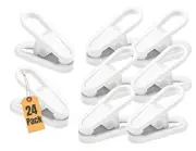 Multi-Purpose Hanger Clips (24 Count) White
