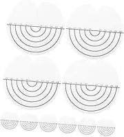 Ipetboom 25pcs Hair Pad Thermal Insulation Film Hair Extension Guard Round Shield Templates Hair Extension Bonding Guards Heat Shield Spacers Templates Heat Shield Guard Plastic Transparent