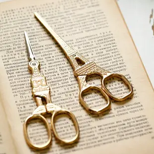 米諾北歐風ins復古金色小剪刀家用剪刀手工針線美工日式zakka雜貨