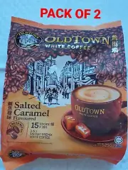 2x Old Town White Coffee 3-In-1 SALTED CARAMEL 15 Sticks x 38g (Pack of 2)