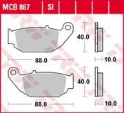 TRW Lucas Brake pad MCB867
