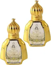 SAFIGLE 2Pcs Refillable Essential Oil Roller Ball Bottles Portable Perfume Containers with Random Patterns for Storing Fragrance Massage Oils and Cosmetic Liquids