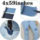 Denim Patches Jeans Repair 4" x 59" Iron on Patches for Clothing Jeans Trousers