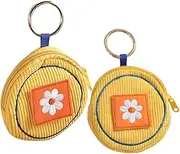 [Healeved] 2pcs Cute Coin Purse Adorable Mini Wallet Pouch for Soft Corduroy Change Holder Portable Zippered Accessory for Keychains Fashionable Charm for Everyday Use