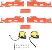 Toe Alignment Tool Plates with 2 Measuring Tapes and Hanging Holes, Heavy Duty Metal Wheel Alignment Tool Plate, Accurate Alignment Measurements for Car, Truck, SUV (Matte Black) (Orange)