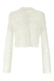 ERMANNO SCERVINO Macramé Tulle Cardigan