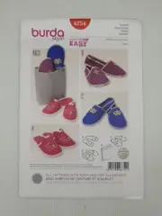 Burda Sewing Pattern 6754 Shoes Slip-on's Pattern Size 3 styles/sizes NEW