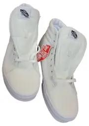 NEW NIB Vans Sk8-Hi True White MEN'S 11.5 WOMEN'S 13 SKATE HI CASUAL STYLE