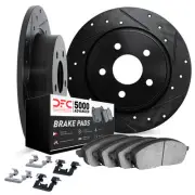 Dynamic Friction Company 8512-58012 Brake Rotor Dimpled & Slotted Black