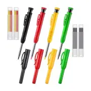 Mechanical Pencil Set with 4 Mechanical Carpenter Pencils with 24 Refills,4471