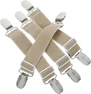 DECOMELODY 4Pcs Adjustable Windproof Pants Fasteners Clips Elastic Boots Fixing Strap Versatile Clips for Cycling Outdoor Sports Durable Reliable Design
