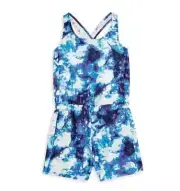 The North Face Amphibious Jumpsuits Girls Medium Blue Tie-Dye Crossback JDM987