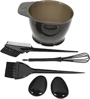 DONFAMDS 5pcs Hair Coloring Kit Portable Hair Dye Tool Set Mixing Bowl Brush and Ear for Easy Tinting Salon Use Washable and Reusable