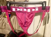 Papi men's underwear pink jockstrap Sz. Large NWT OOP