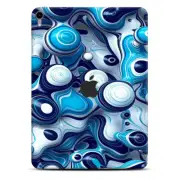 Skins Decal Wrap for Apple iPad Pro 11 2018-Mixed Blue Bubbles Glass