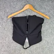 Supre Top Womens Small Black Priscilla Strappy Ruched Halter Top NEW NWT 6294