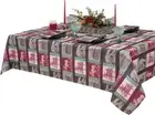 Christmas Rectangle Tablecloth 60" x 102" Oblong Country Rustic Wildlife Lodge