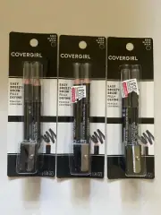 3 x COVERGIRL Easy Breezy Brow Fill + Define Pencils - Black Noir, 500