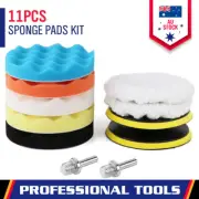 11Piece 6" Buffing Waxing Polishing Pads Sponge Pad Set For Car Polisher Drill