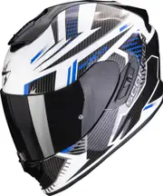 Scorpion EXO-1400 Evo Air Shell Helmet, white-blue, Size XL for Men White Blue