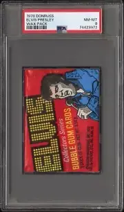 1978 Donruss Elvis Unopened Trading Card Wax Pack, Graded PSA 8
