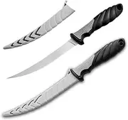 Outdoors Multifunctional Fillet Knife - Sharp Stainless Steel Blade for Filleting Fish, Boning Meat, and Deer Skinning,Stainless Steel Fillet Knife with Sheath,Fishing Leisure Knife,Lightweight Tool