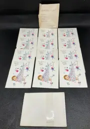 Vintage WE HAVE A GIRL Cards 12 w/envelopes 4 inches unused