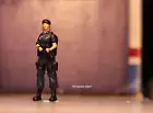 1/64 figure HK special force Police diorama fit 1:64 car stand