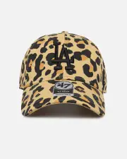 [47 Brand] 47 Brand Los Angeles Dodgers 'Bagheera' 47 Clean Up Strapback Light Gold - Size ONE ONE Light Gold
