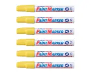 12PK Artline 400 Permanent Paint Marker 2.3mm Bullet Nib Fade Proof Pen Yellow