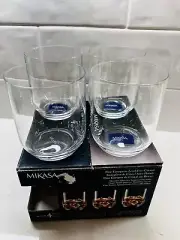 *New in Box Mikasa Set of 4 Crystal Old Fashioned Whiskey/Bourbon Glasses 12.5oz