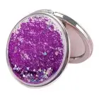 Flowing Pocket Mirror Two-Sided Makeup Mirror Folding Travel Mirror Cosmetic