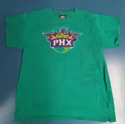 Vintage Phoenix Suns Rare PHX Earth Green T Shirt Aps Original Authentic Size XL
