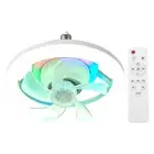 Modern Ceiling Fan with LED Light Remote Control for Bedroom Living Room (RGB) H