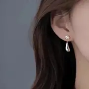 925 Sterling Silver Teardrop Earring 1 Pair - Silver - One Size