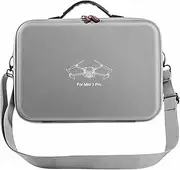 Hard Carrying Case for DJI Mini 3/Mini 3 Pro(RC Controller), Gray PU Waterproof Anti-Drop Portable Travel Shoulder Bag and Handbag 2 in 1