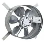 Gable Mount Attic Exhaust Fan with Adjustable Thermostat Whole Home Cooling 14"