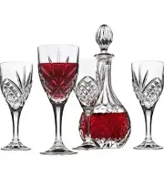 Shanon Godinger Dublin Wine Glasses and Decanter Set - 5 Piece New