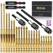 Long Screw Driver Bit Sets, 27PCS Anti-Gold JLS 6.0 Dual-Slot Impact Thread S...