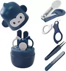 Baby Nail Kit, Baby Nail Clipper, Scissor, Nail File, Tweezer, 4-In-1 Bab