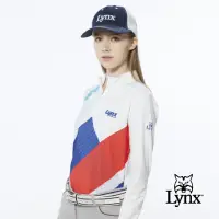 在飛比找momo購物網優惠-【Lynx Golf】女款吸溼排汗流線感跳色印花長袖立領PO