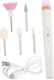 NOLITOY Charging Electric Nail Drill Tool Kit Nail Drill Machine 4 Bits for Home and Salon Use