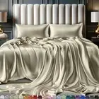 Satin Bed Sheets - 4 Piece Luxury Silky King Size Bedding Set - Softer than Silk