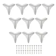 19x19x19mm Metal Box Corner Protectors Edge Guard Silver Tone 20pcs