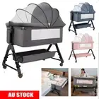 Bedside Crib for Baby Cots Bassinet Sleeper Wheels Height Adjustable Tilts Rocks