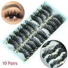 Wispy 3D Faux Mink Hair False Eyelashes Crisscross Long Eye Lash Extension