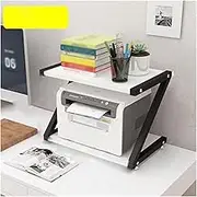 Multilayer 2-Tier Printer Stand, Unique Z-Type Printer Storage for Home and Office, Mufti-Functional MDF Printer Holder for Small Space Mobile