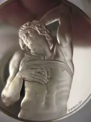 1.3-OZ SILVER FRANKLIN MINT PROOF COIN DYING SLAVE GENIUS OF MICHELANGELO + GOLD