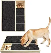 Dog Scratch Board, Nail File Toy With Treat Box, Scratcher Trimmer Box, Square Pad for Small to Medium-Sized Dogs